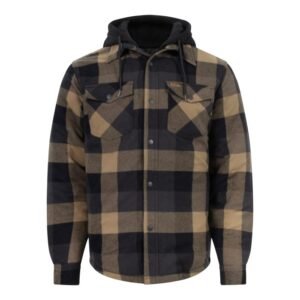 Men’s Quilted Flannel Jacket with Hood